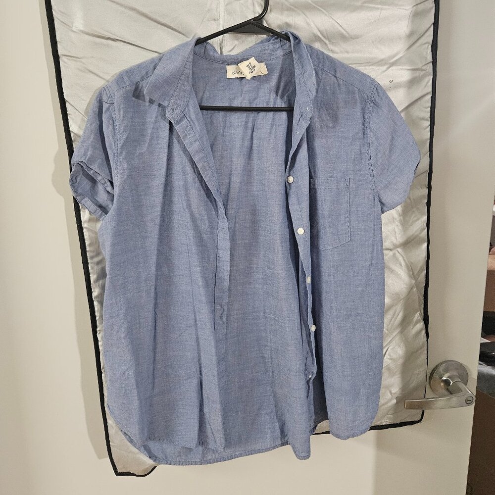 Sky Blue Embroidered Blouse
